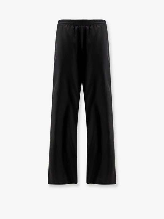 Silk poplin leisure trousers with Web ribbon