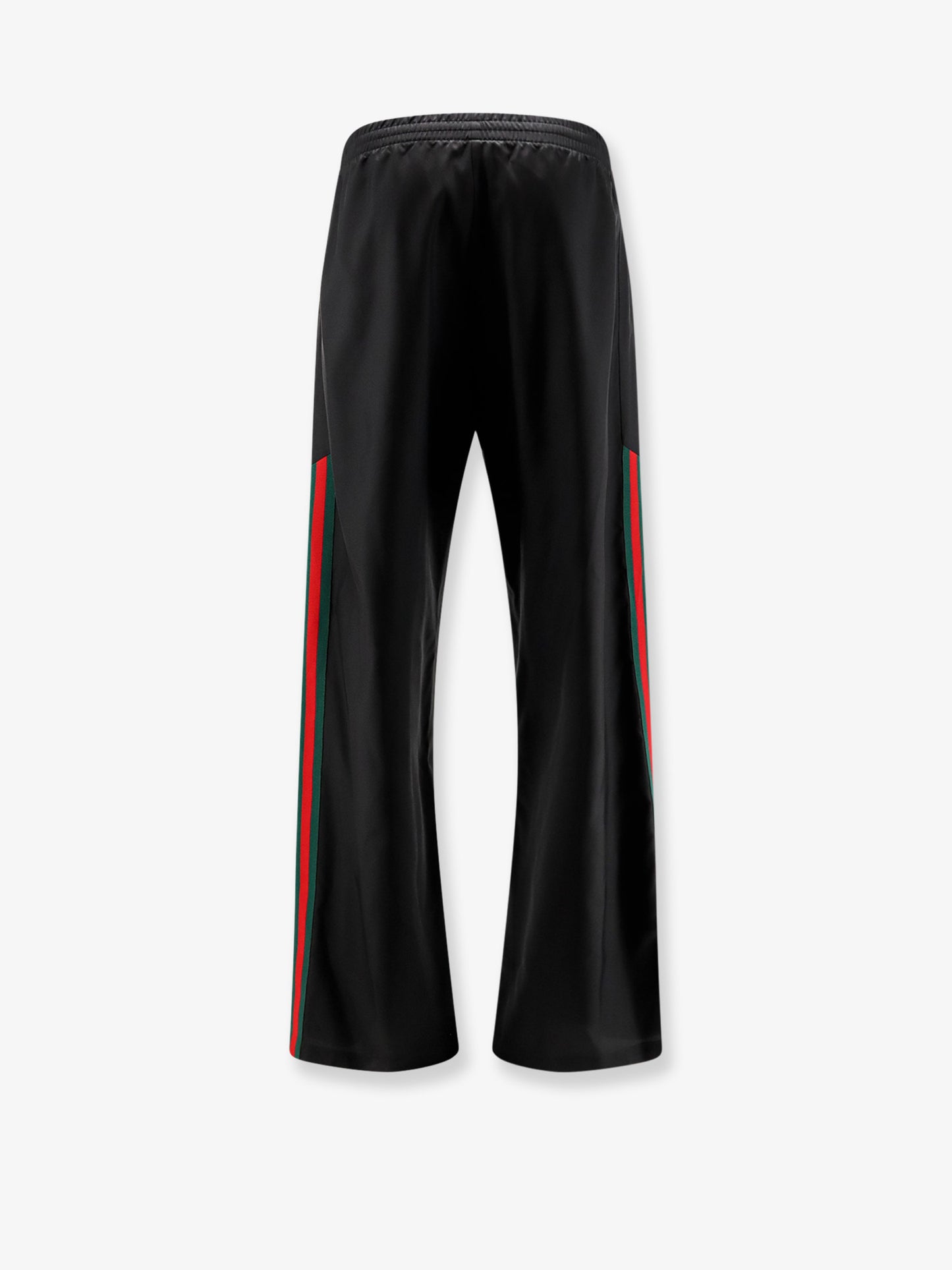 Pantaloni leisure in popeline di seta con nastro Web