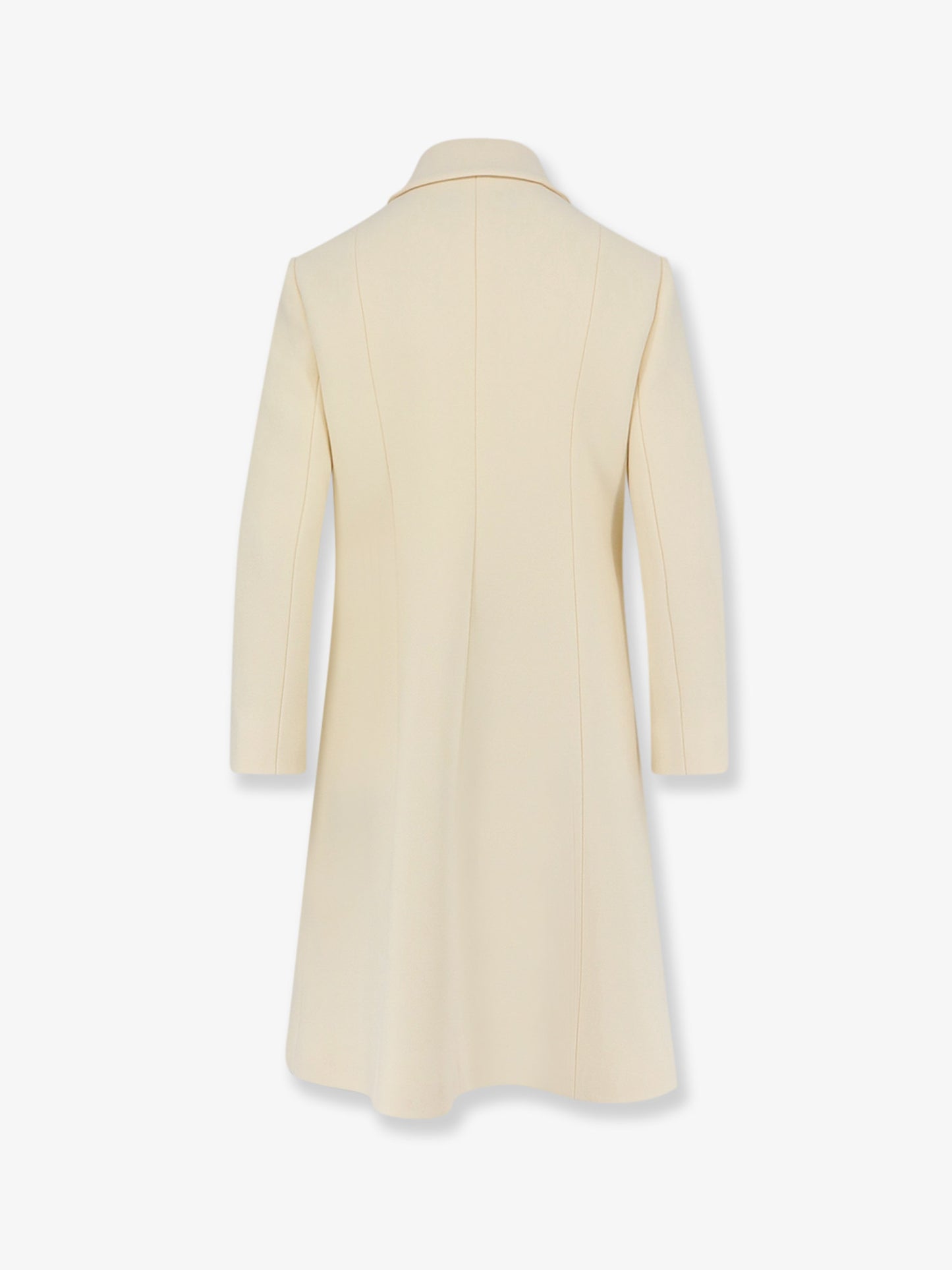 Cappotto in crêpe di lana bianca