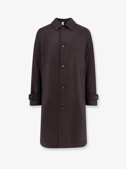 Loconia Single-Breasted wool blend coat