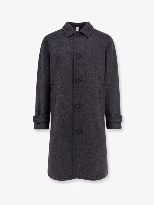 Loconia single-breasted wool blend coat