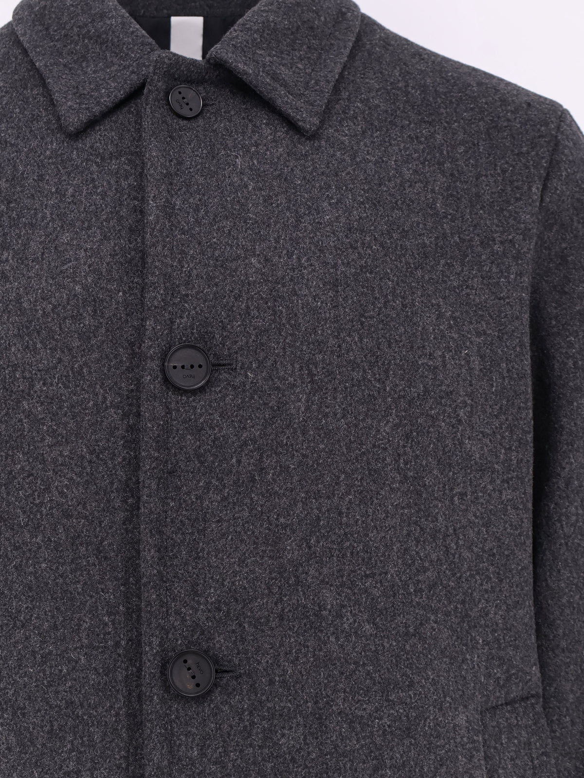 Loconia single-breasted wool blend coat