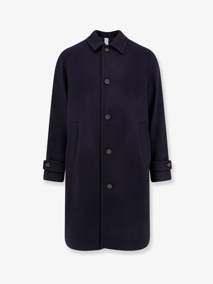 Loconia single-breasted wool blend coat thumbnail