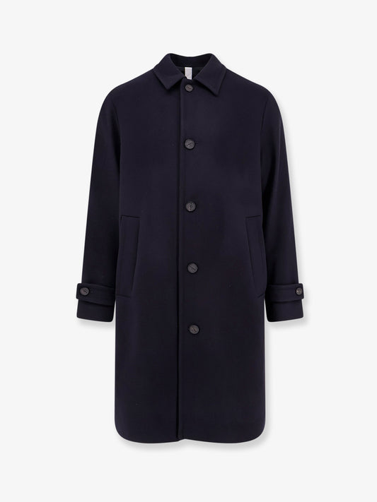 Loconia single-breasted wool blend coat