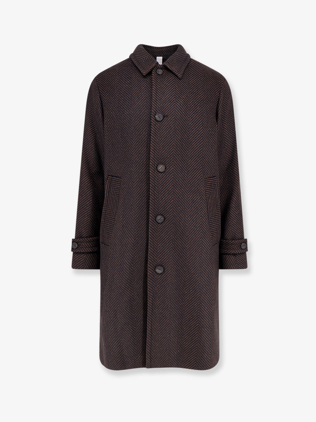 Cappotto Loconia in misto lana con motivo spigato