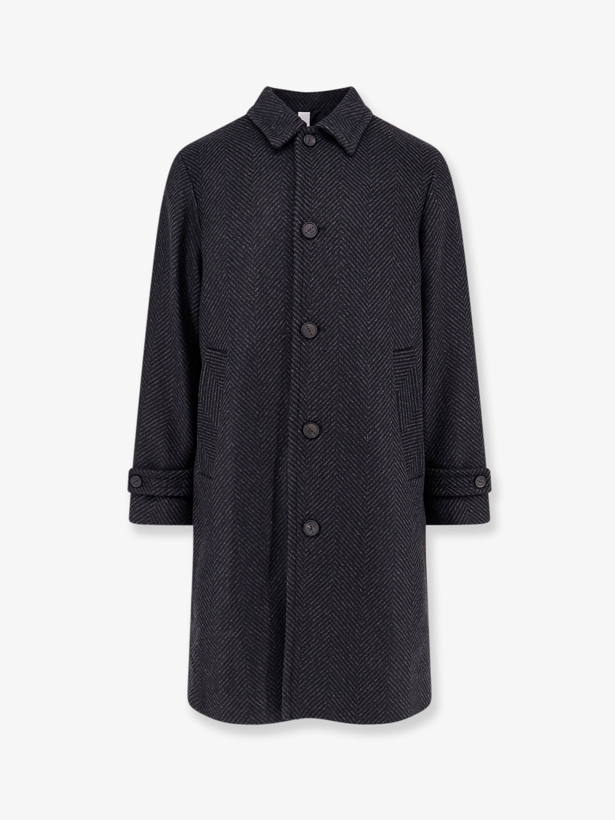 Cappotto Loconia in misto lana con motivo spigato