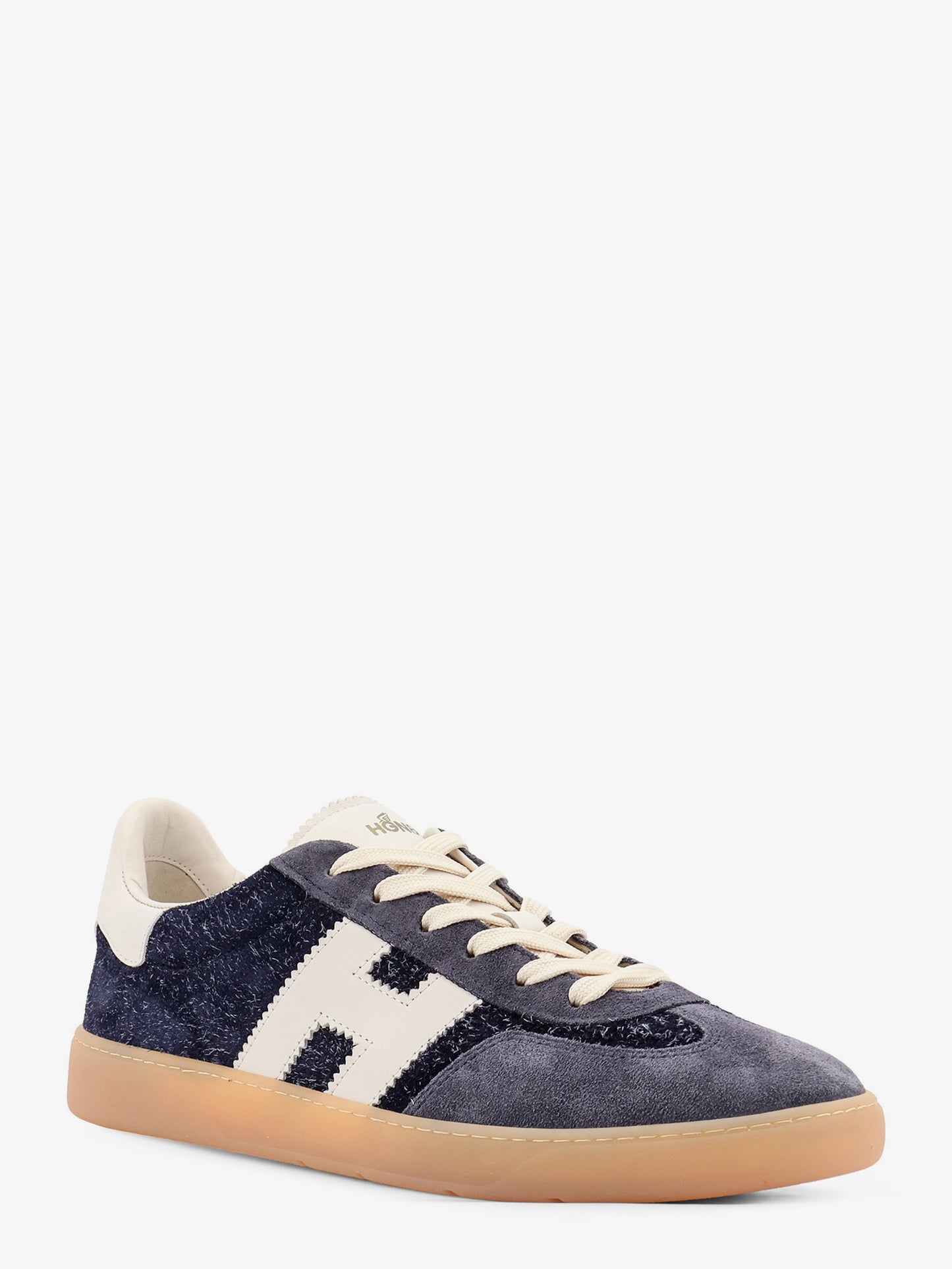 Suede sneakers with iconic side logo