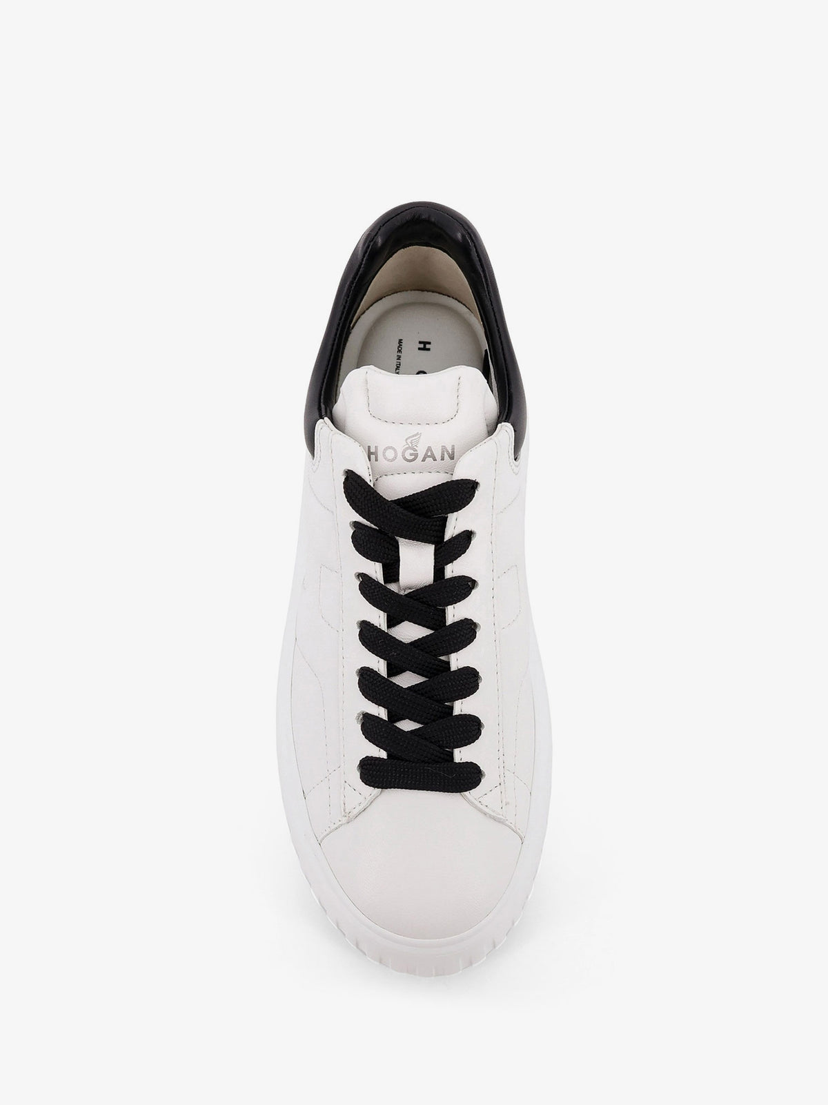 Low-top leather H-stripes sneakers