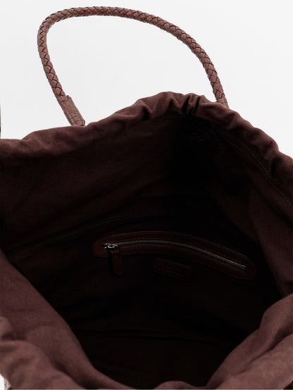 Bazika vegetable leather shoulder bag with woven pattern thumbnail