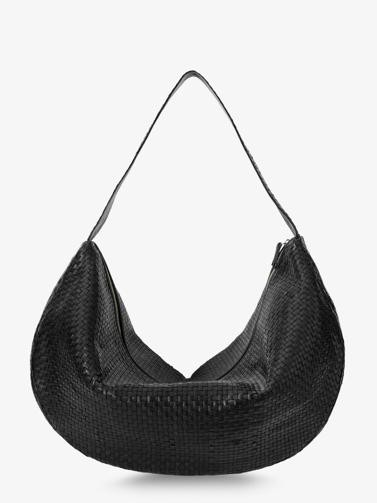 Borsa a tracolla Clip in pelle vegetale con motivo intrecciato