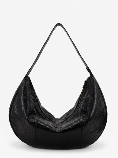Clip vegetable-tanned leather crossbody bag thumbnail