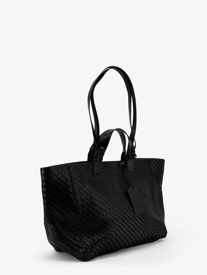 Elmio Medium vegetable leather shoulder bag with woven pattern thumbnail