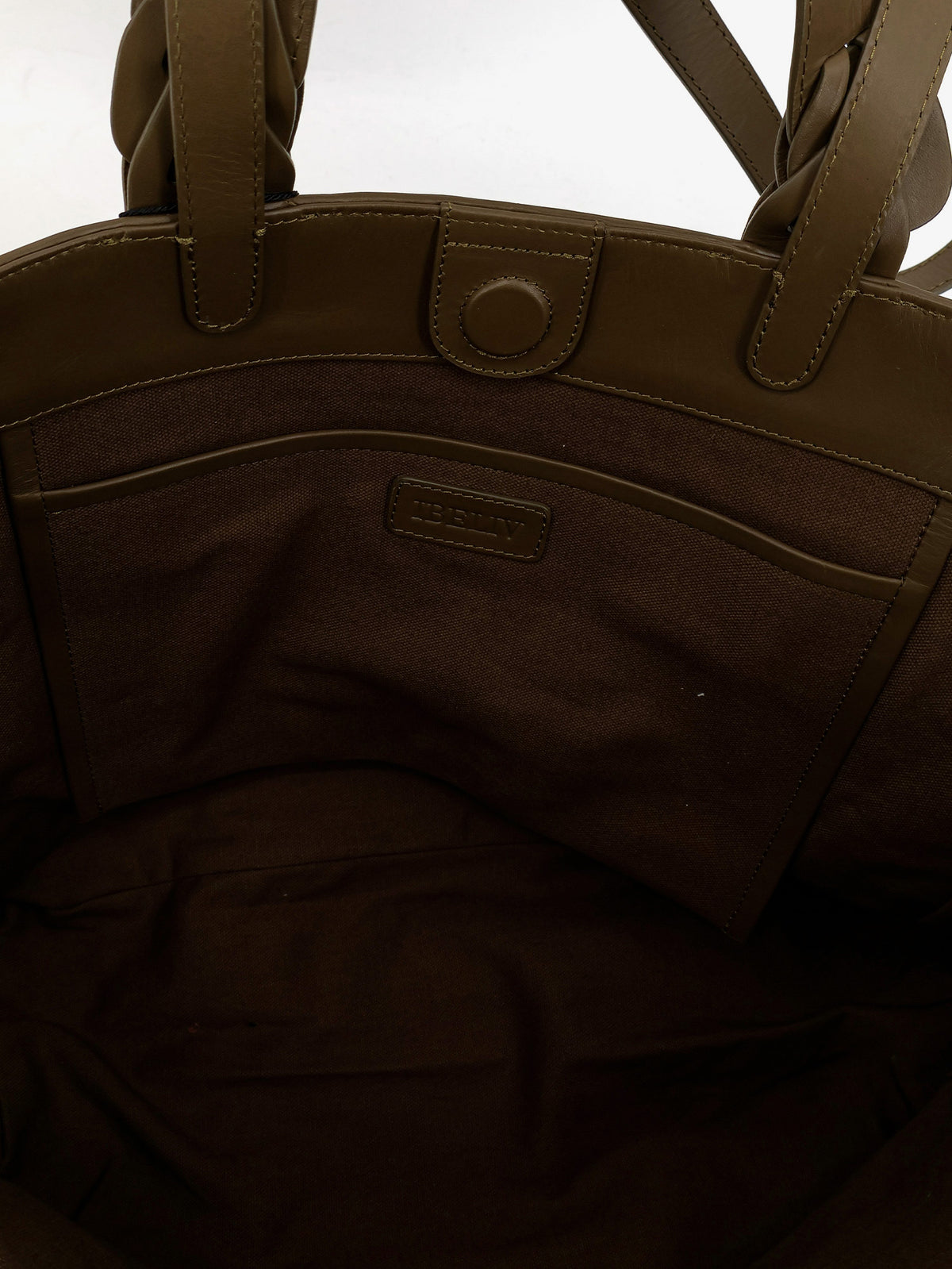 Elmio Medium vegetable leather shoulder bag with woven pattern