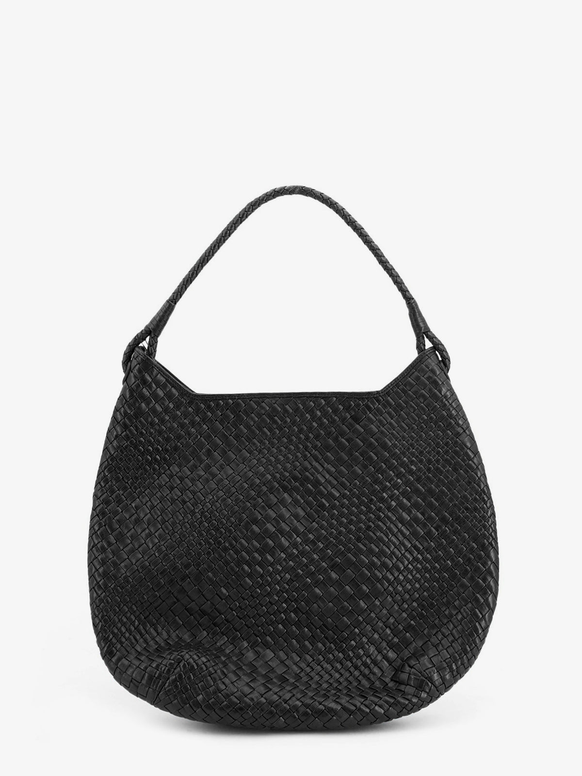 Lamia vegetable leather shoulder bag with woven pattern