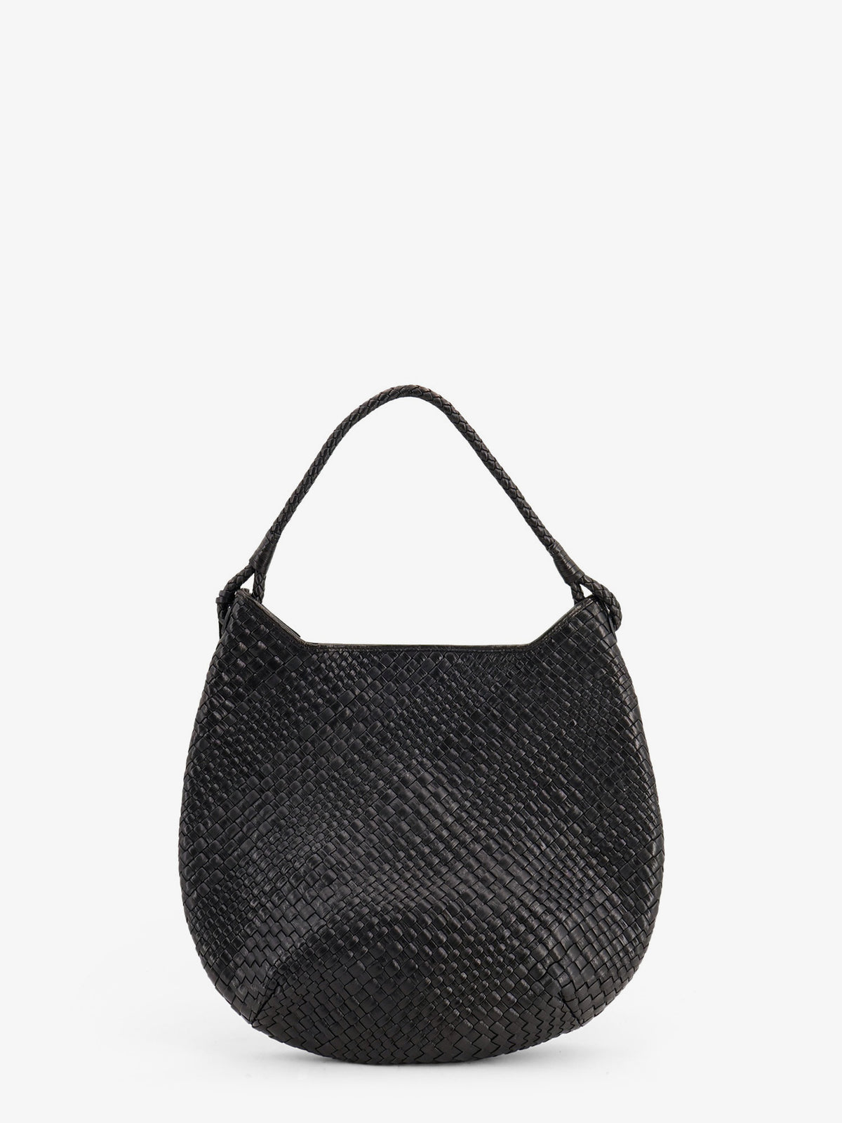 Lamia vegetable leather shoulder bag with woven pattern