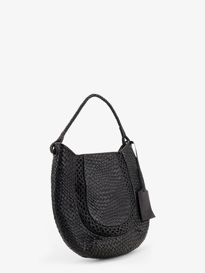 Lamia vegetable leather shoulder bag with woven pattern thumbnail