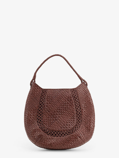 Lamia vegetable-tanned leather shoulder bag with a woven pattern thumbnail