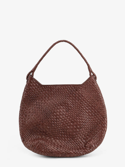 Lamia vegetable-tanned leather shoulder bag with a woven pattern thumbnail