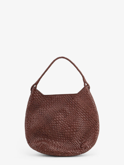 Lamia vegetable-tanned leather shoulder bag with a woven pattern thumbnail
