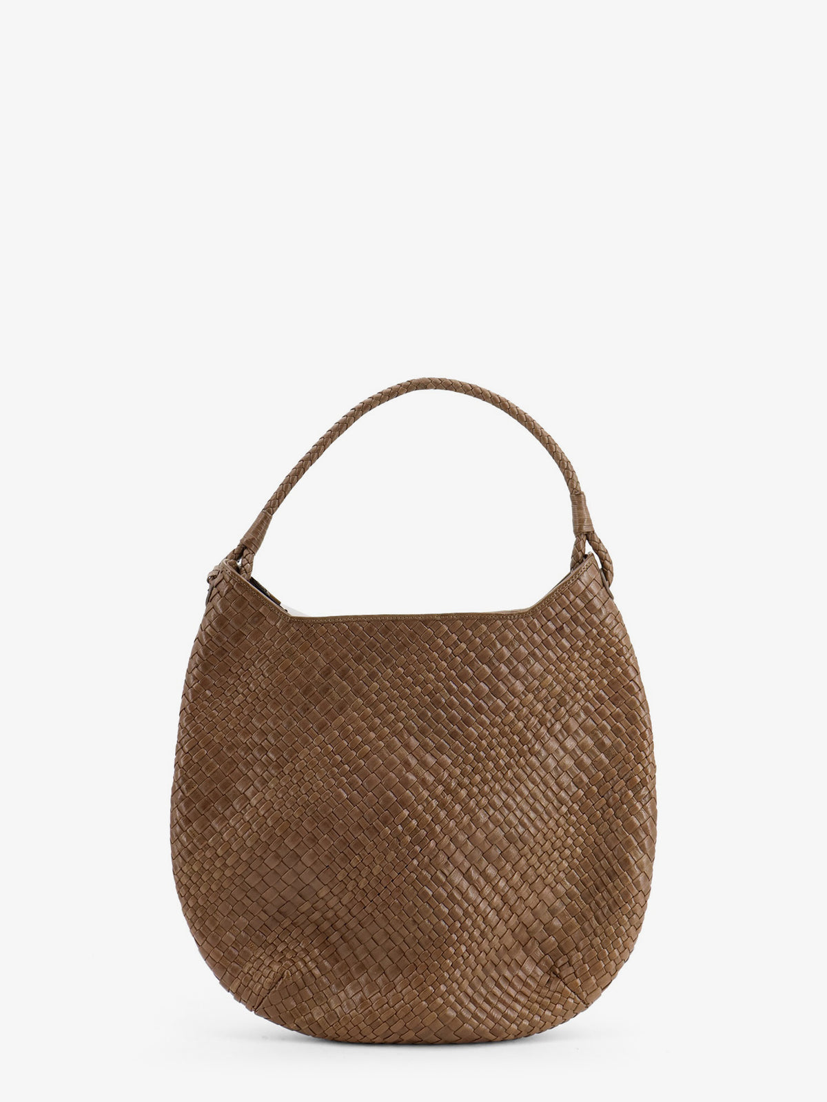 Lamia vegetable leather shoulder bag with woven pattern