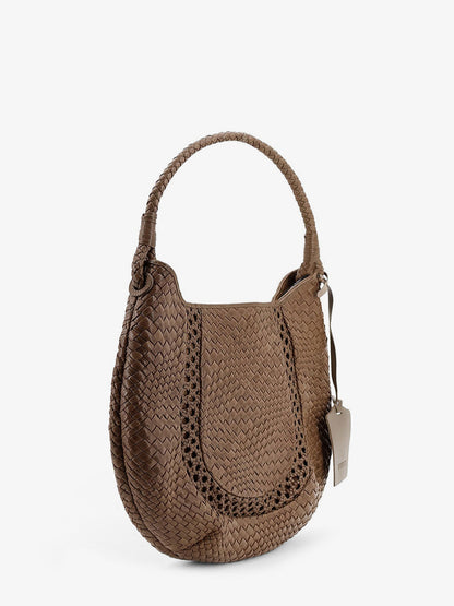 Lamia vegetable leather shoulder bag with woven pattern thumbnail