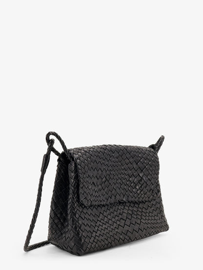Borsa a tracolla Paris in pelle vegetale con motivo intrecciato thumbnail