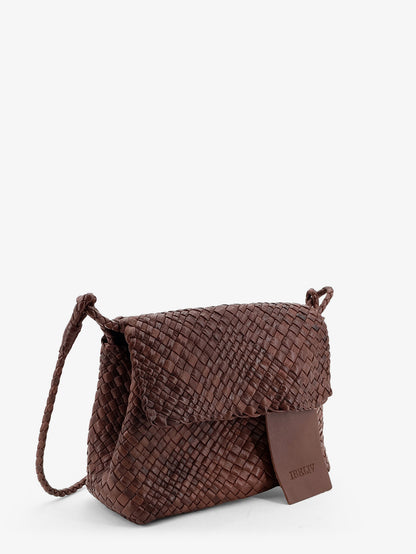 Paris vegetable leather shoulder bag with woven pattern thumbnail