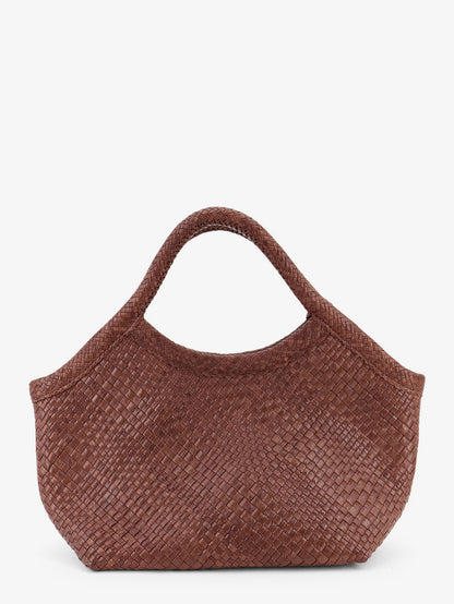 Pure Medium vegetable-tanned leather handbag with a woven pattern thumbnail