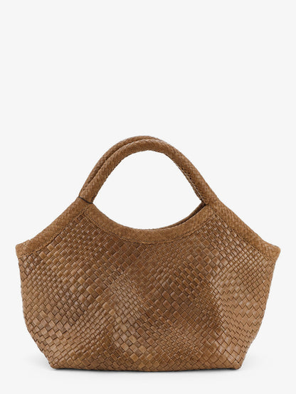Pure Medium vegetable tanned leather handbag with woven pattern thumbnail