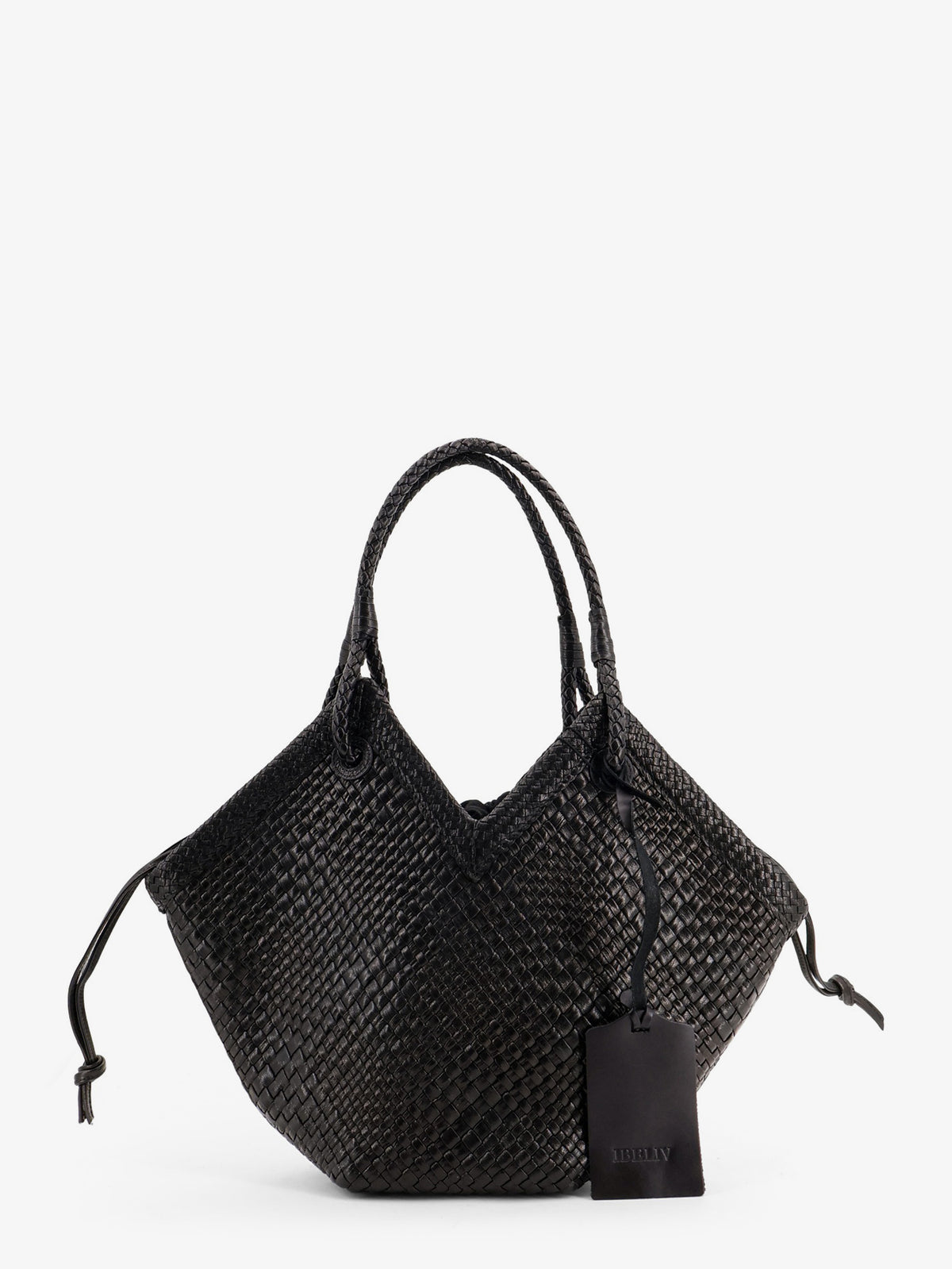 Trinity Medium vegetable leather shoulder bag with woven pattern