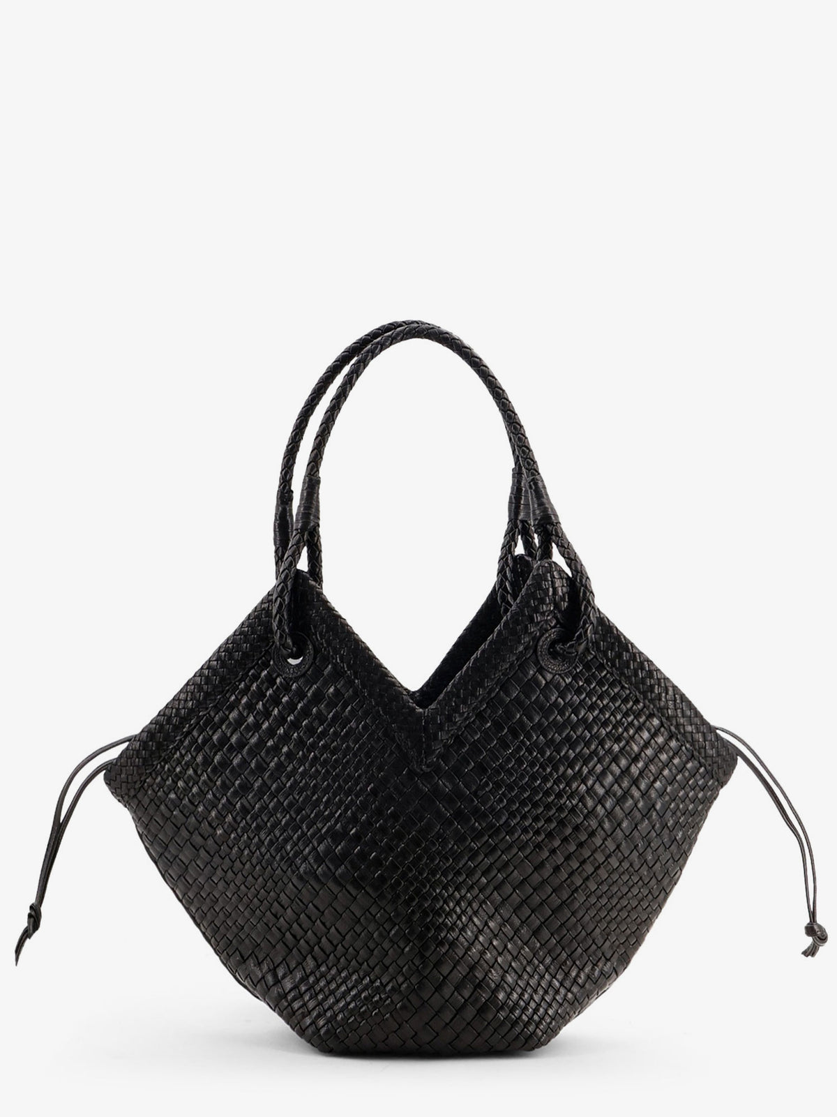Trinity Medium vegetable leather shoulder bag with woven pattern