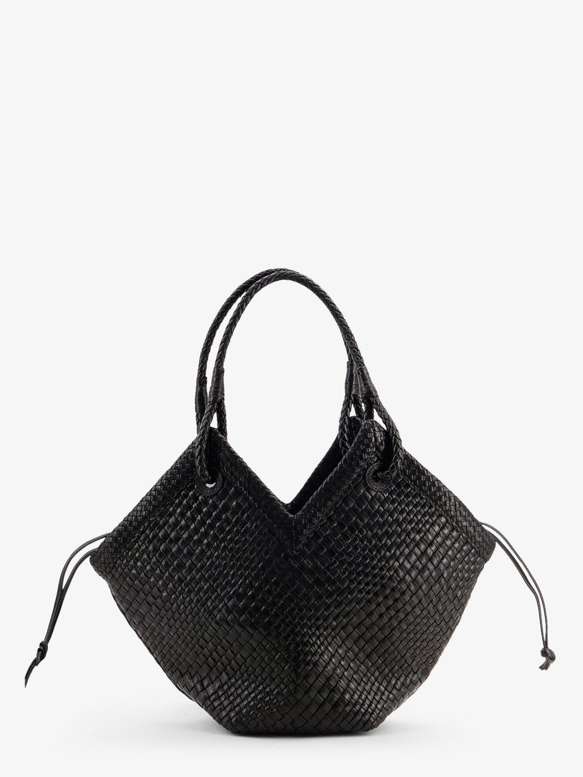 Trinity Medium vegetable leather shoulder bag with woven pattern