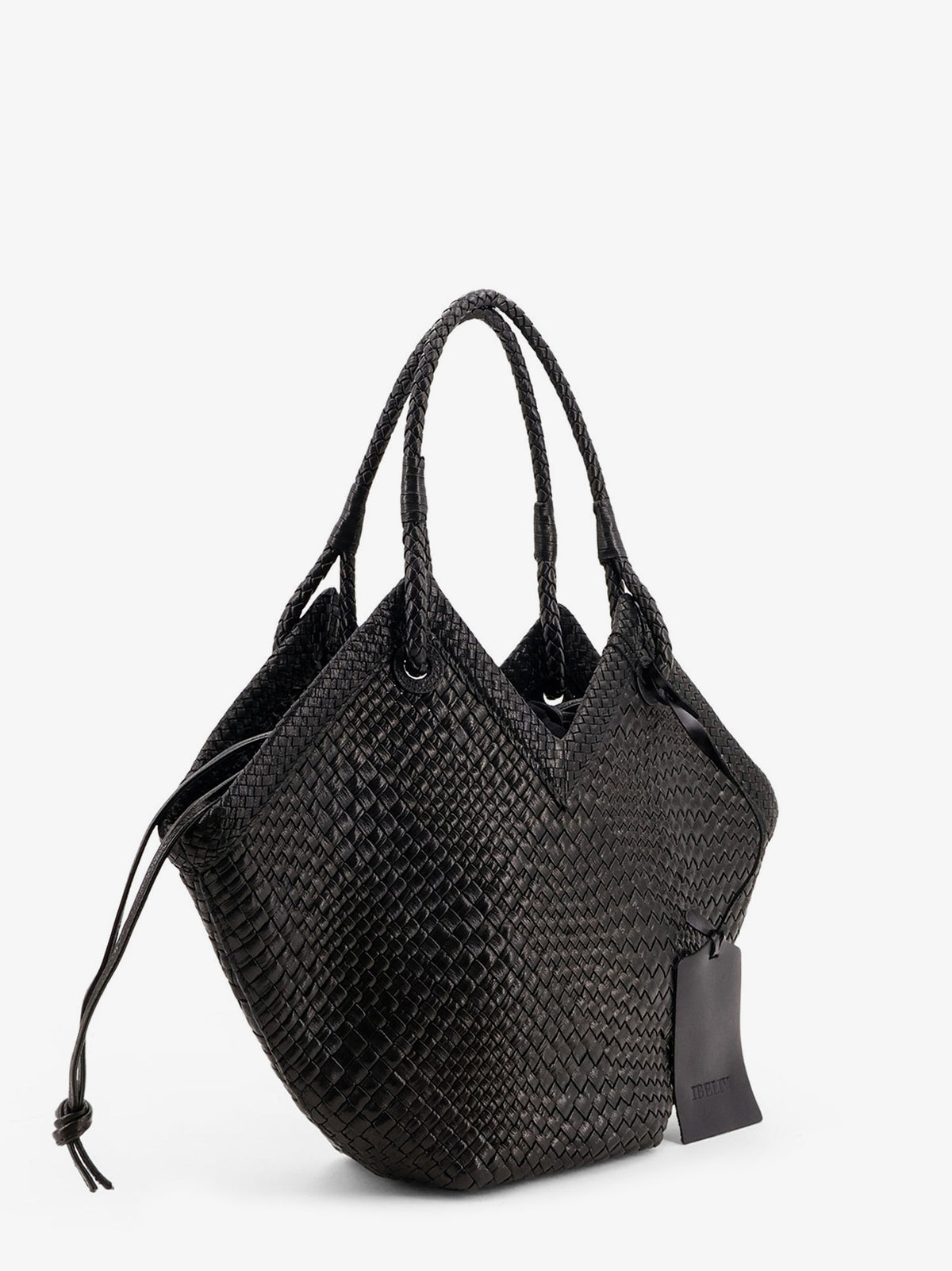 Trinity Medium vegetable leather shoulder bag with woven pattern