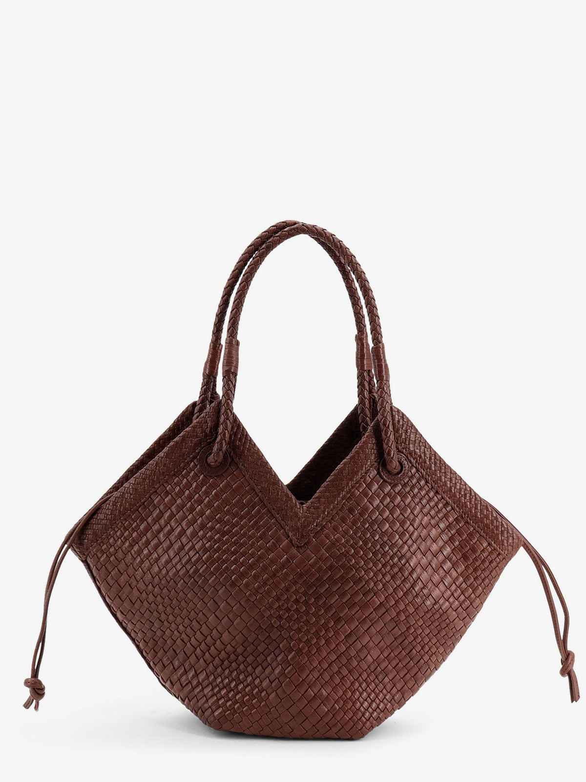 Borsa a spalla Trinity Medium in pelle vegetale con motivo intrecciato