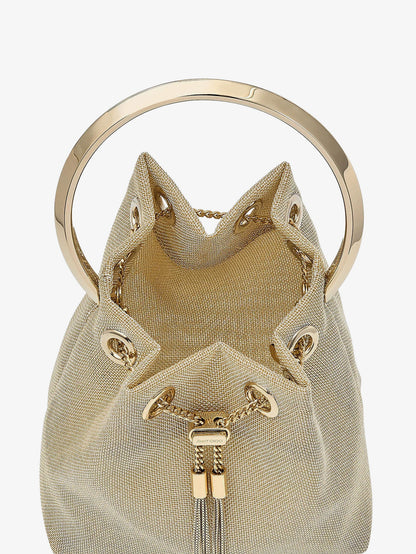 Bon Bon metallic mesh bucket bag thumbnail