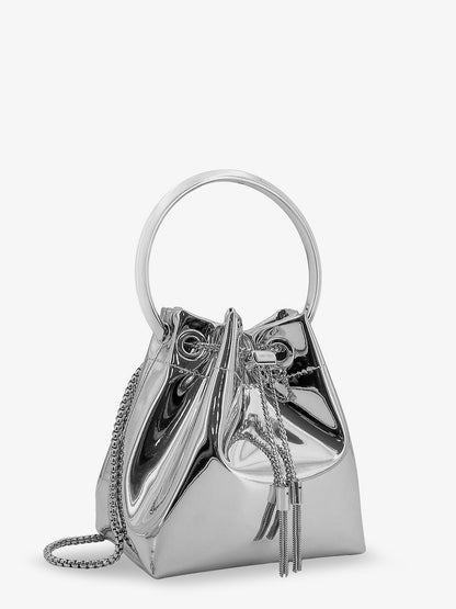 Bonbon bucket bag in mirrored fabric thumbnail
