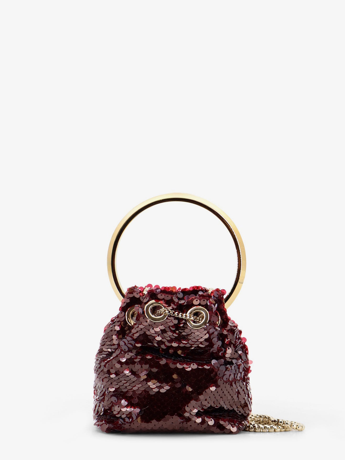 Borsa a tracolla Micro BonBon con paillettes all-over