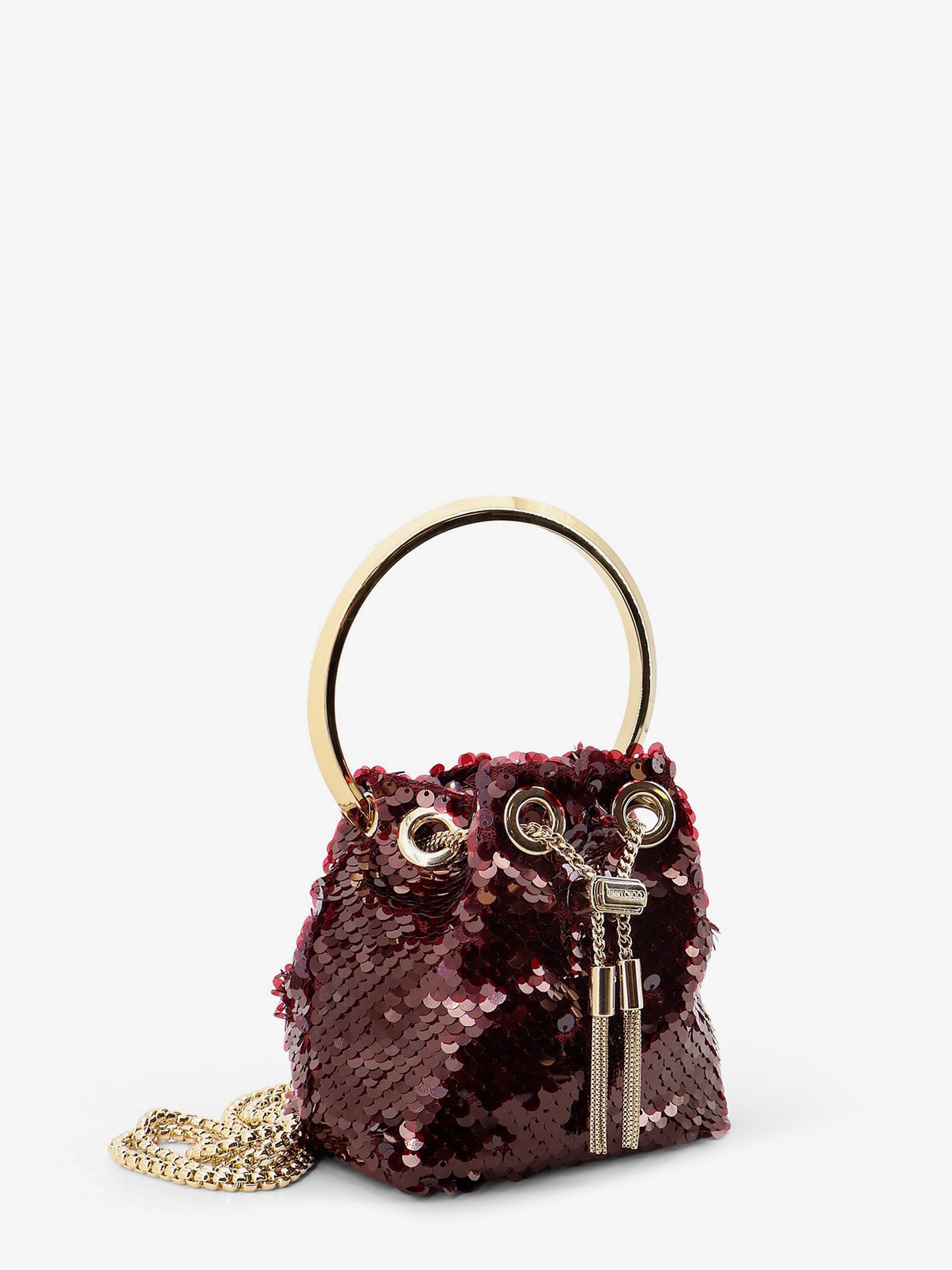 Borsa a tracolla Micro BonBon con paillettes all-over