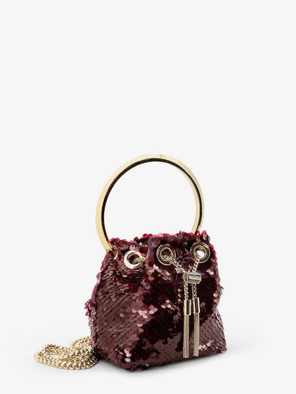 Borsa a tracolla Micro BonBon con paillettes all-over thumbnail
