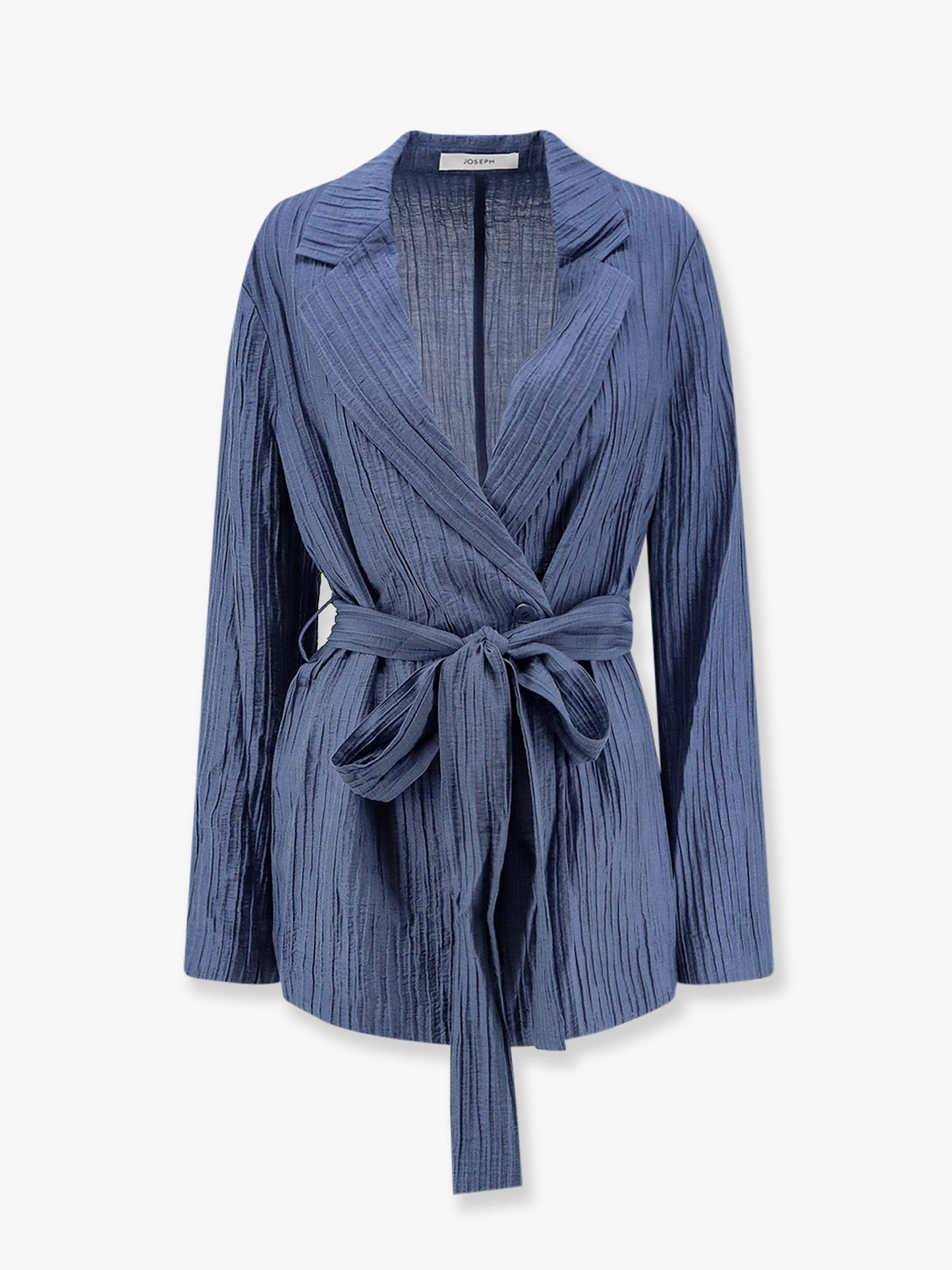 Blazer in tessuto Crinkle con cintura