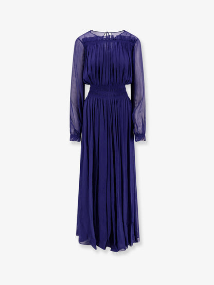 Silk and viscose blend Oliva long dress thumbnail