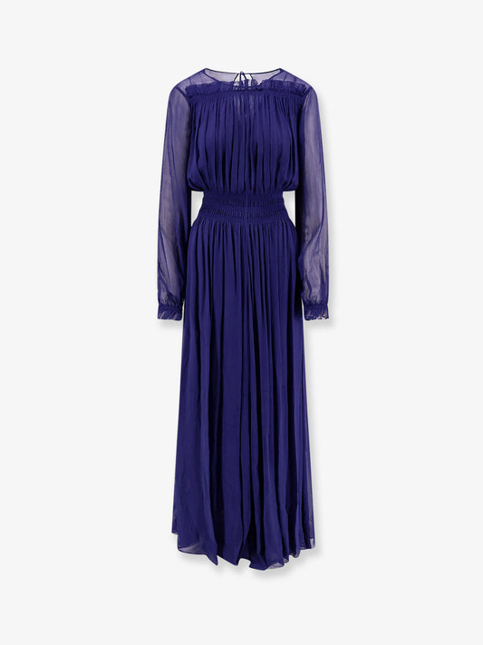 Silk and viscose blend Oliva long dress
