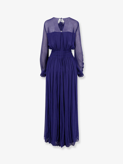 Silk and viscose blend Oliva long dress thumbnail