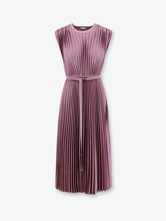 Volta Weave Pleated Long Dress