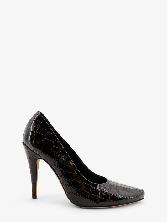 Jerry leather décolleté with croco print