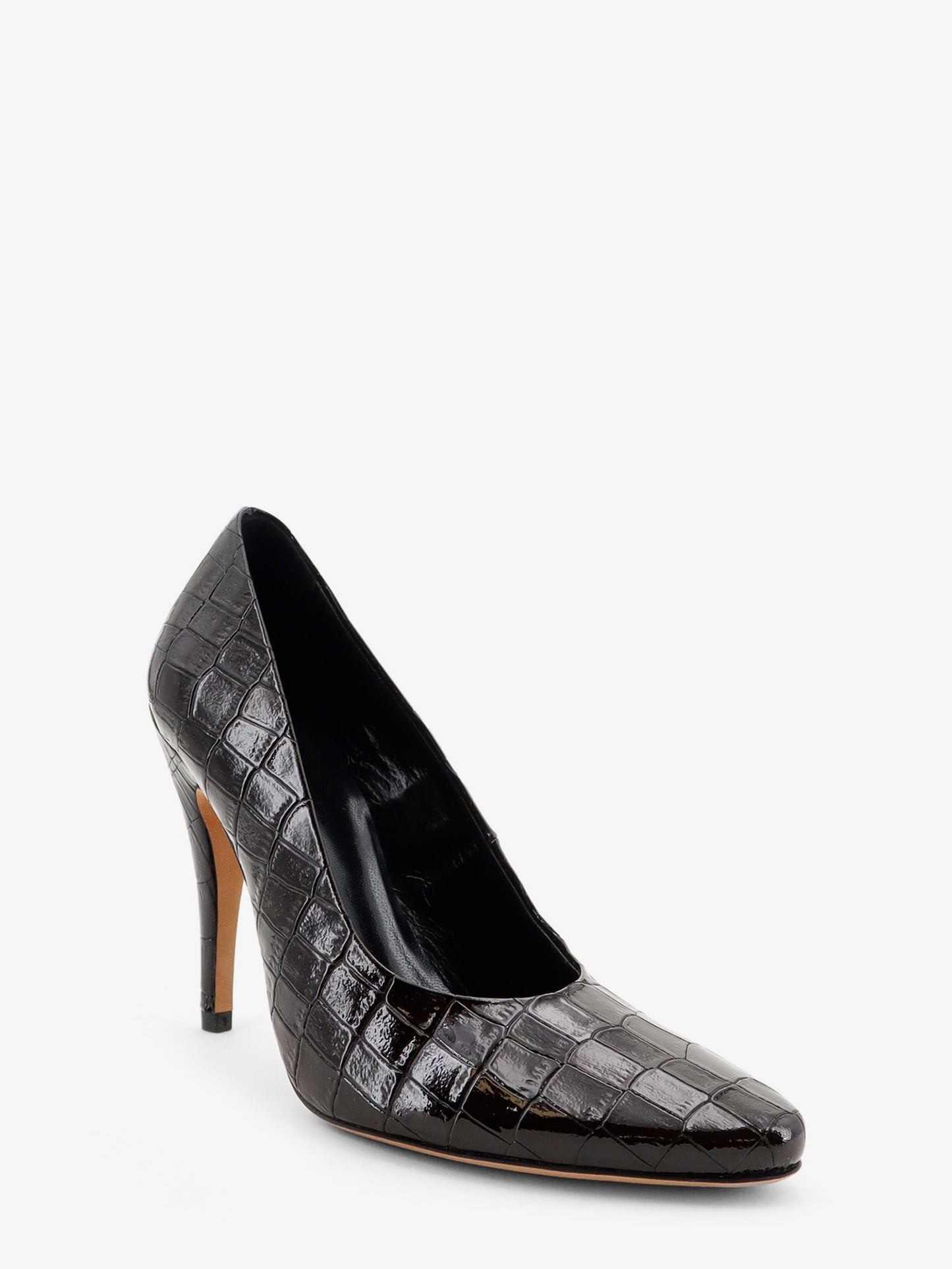 Jerry leather décolleté with croco print