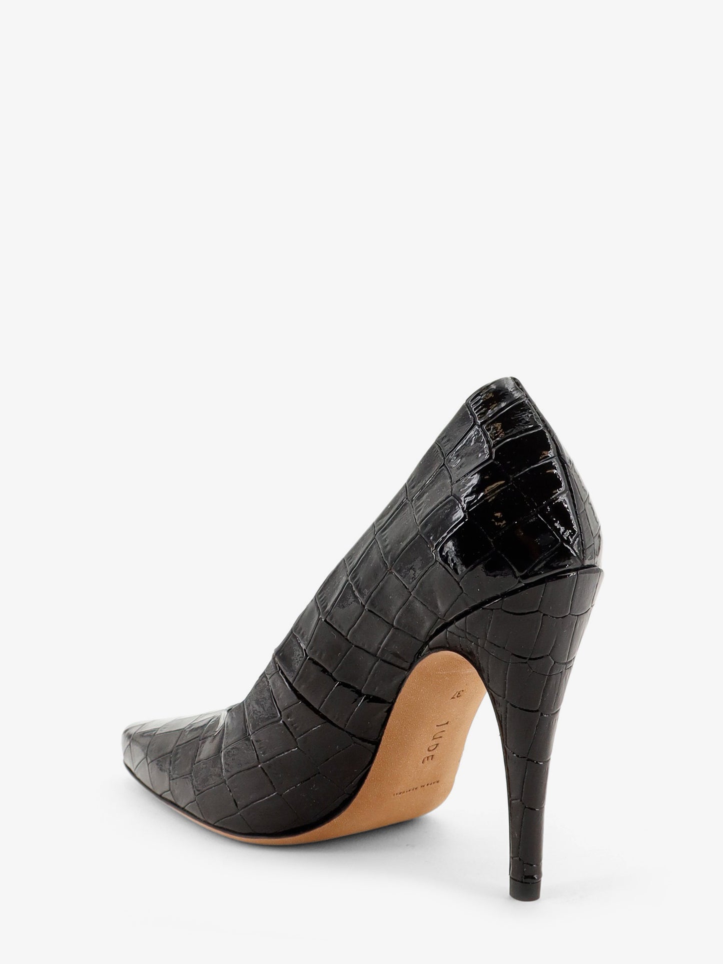 Jerry leather décolleté with croco print