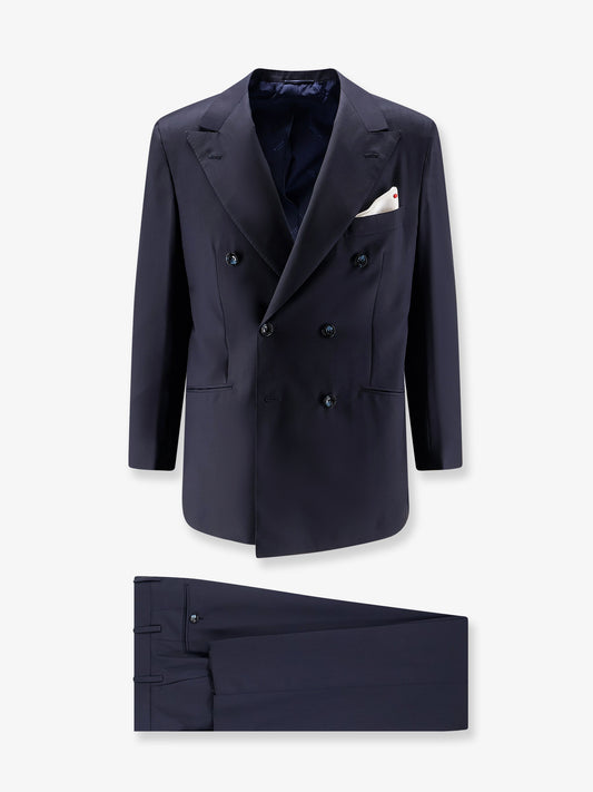 Double-breasted wool suit