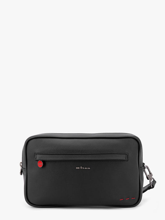 Leather Clutch with Logo