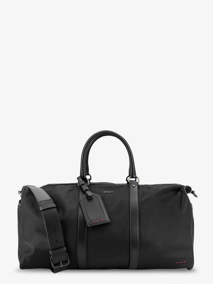 Nylon travel bag with leather inserts thumbnail